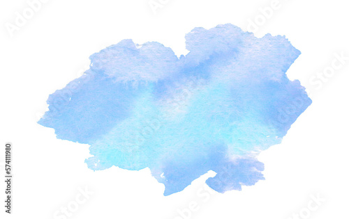 Watercolor blue sky background, Abstract bright stain
