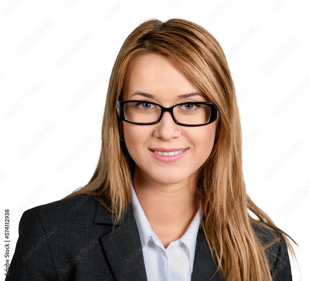Smiling Young Businesswoman - Isolated