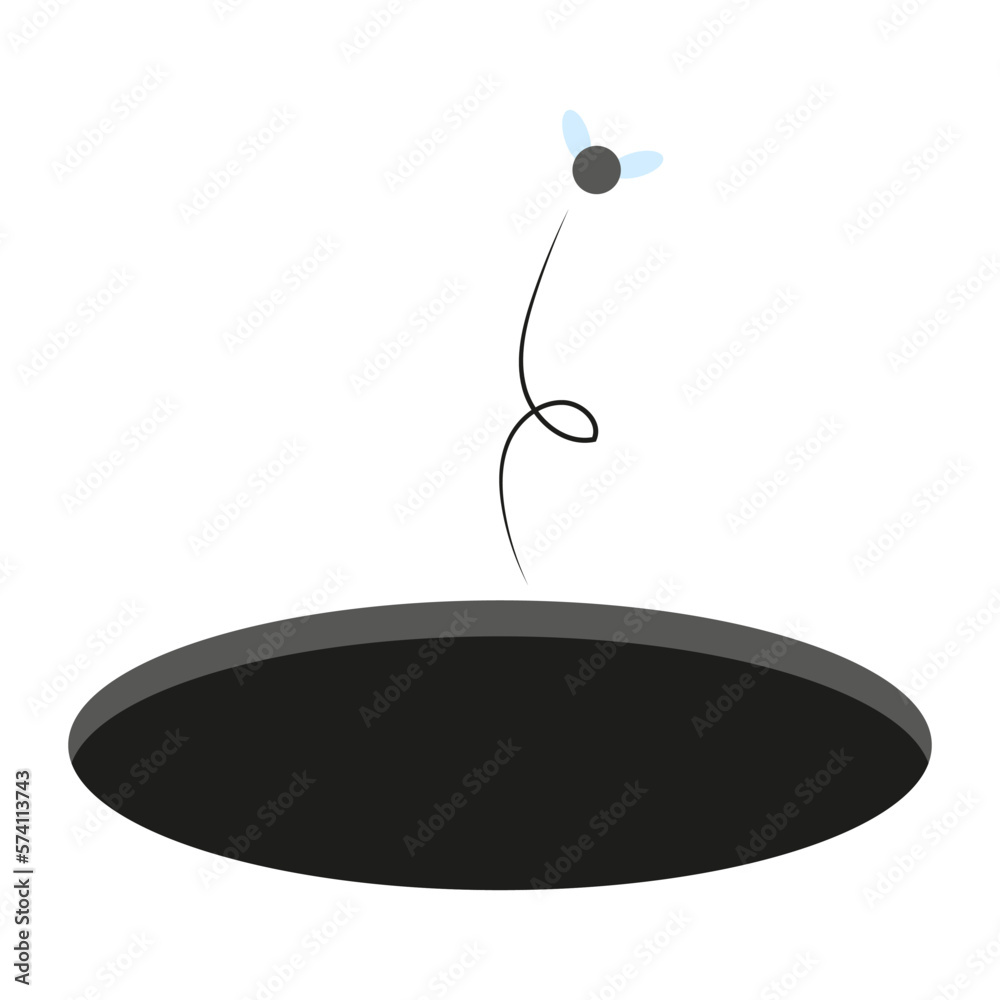 Black flies hole. Vector illustration. Stock Vector | Adobe Stock