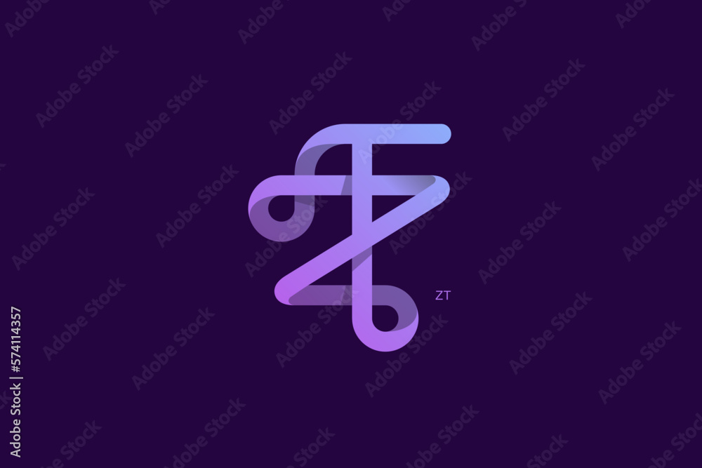 Letter Z and F Monogram Logo Design Vector Letter Z and F Monogram Logo Design Vector