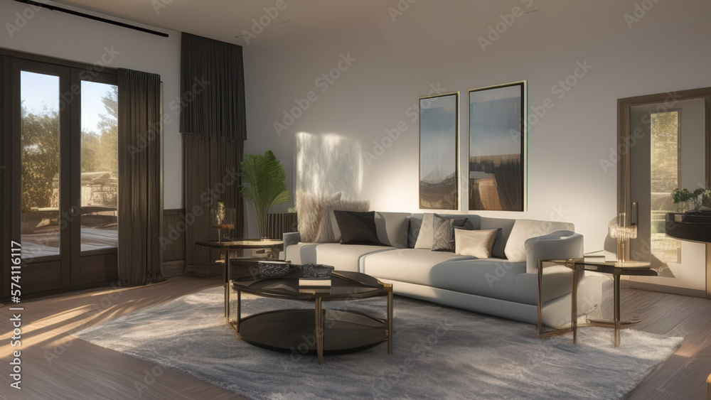 Glorious Mansion Living Room, Generative AI Glorious Mansion Living Room, Generative AI