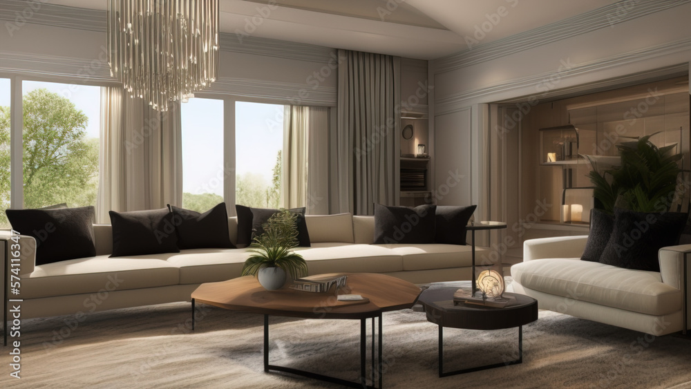 Swanky Mansion Living Room, Generative AI Swanky Mansion Living Room, Generative AI
