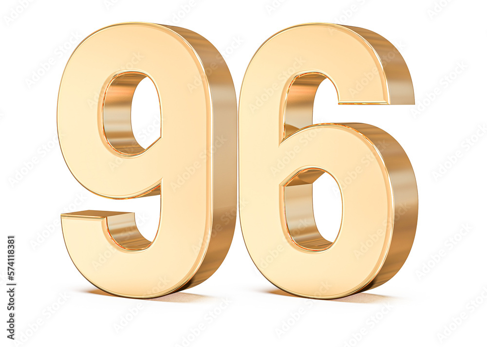 3d gold Number 96 3d gold Number 96