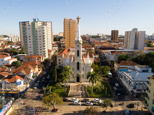 Uberaba  Minas Gerais  Brazil  August   2022 -Metropolitan Cathedral of Uberaba   in this year the city was considered due to its great importance in historical finds and archaeological sites 