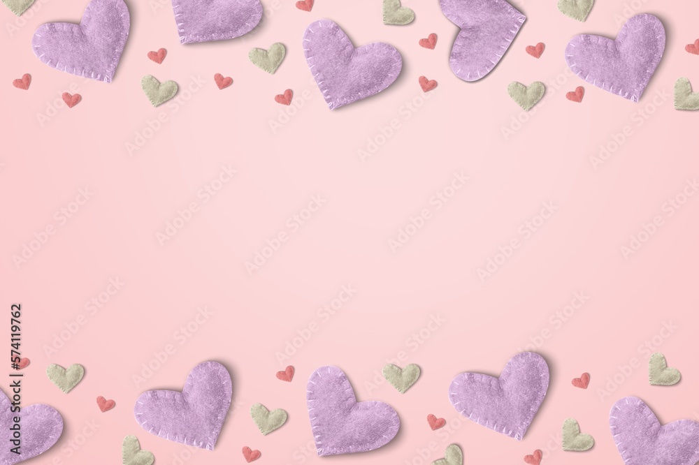Set of colored hearts. Concept of Valentines day Set of colored hearts. Concept of Valentines day