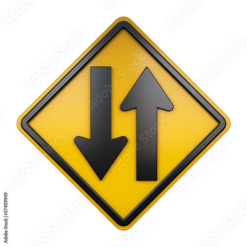 3D illustration of road traffic sign Two Way Traffic Free Download 3D illustration of road traffic sign Two Way Traffic - GFXLoad