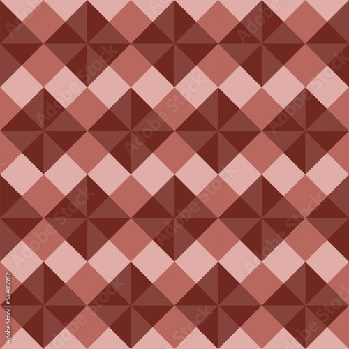 In this seamless pattern, light red and darker red squares are placed diagonally. They are beautifully stacked horizontally on the background, it looks beautiful and attractive.