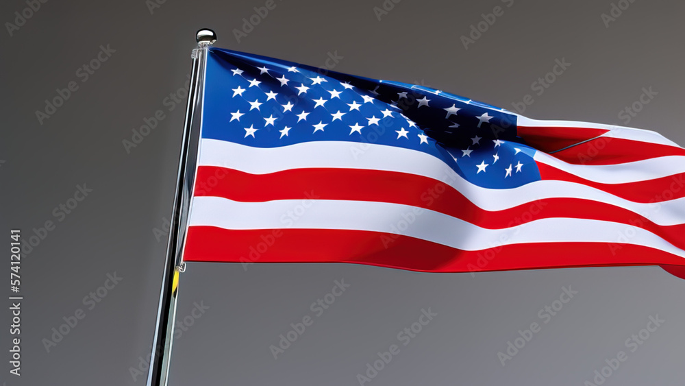 United States Flag, All-American Freedom Design, Generative AI United States Flag, All-American Freedom Design, Generative AI