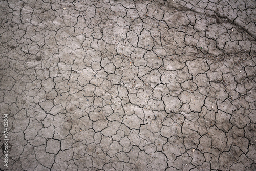 Dried and cracked ground background