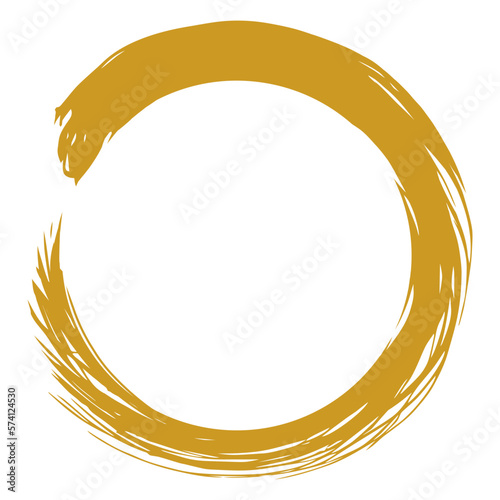Zen Gold Golden Brush Stroke Art Vector