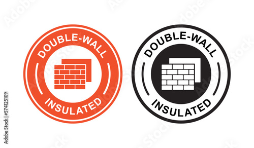 double wall insulated logo badge template. Suitable for business, technology and building