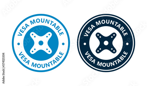 Vesa mountable logo badge template. Suitable for product label photo