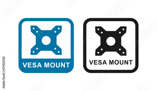 Vesa mount badge logo set. Suitable for product label and technology