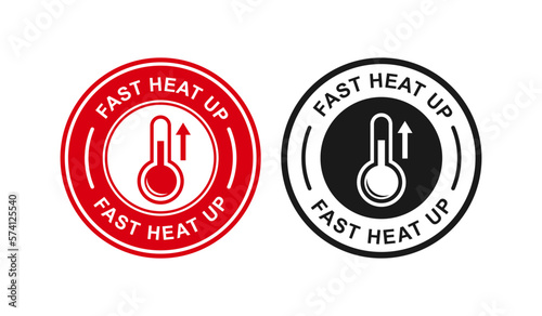 Fast heat up logo badge design. Suitable for information