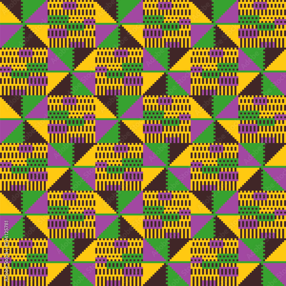 Ethnic seamless pattern. Cloth Kente. Traditional ornament of Ghana Stock  Vector Image & Art - Alamy