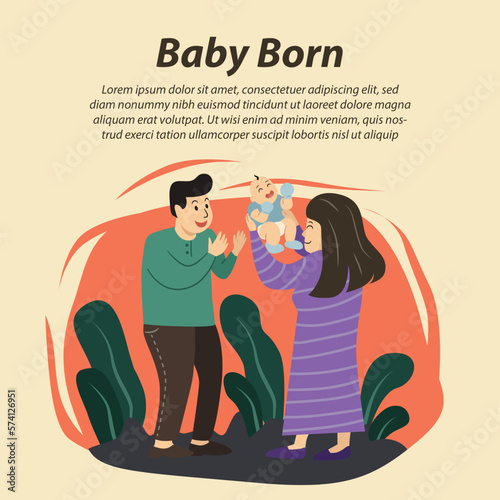 invitation concept baby born
