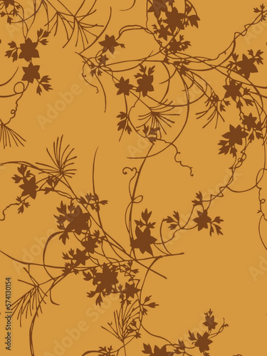 Brown floral design  (ID: 574130154)