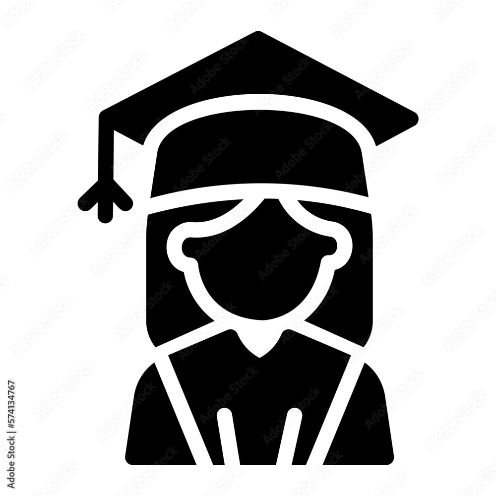 student glyph icon
