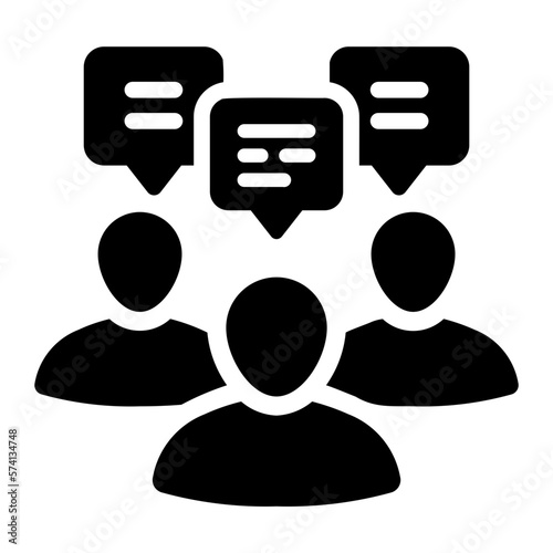 discussion glyph icon