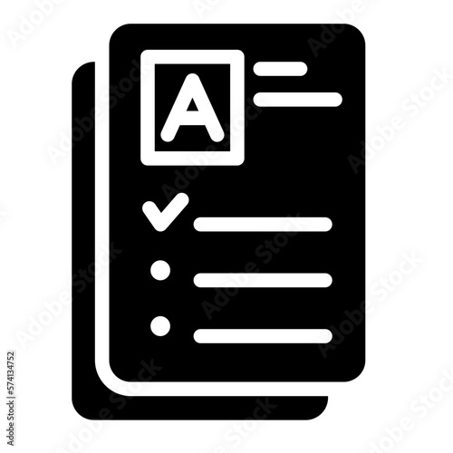 exam glyph icon
