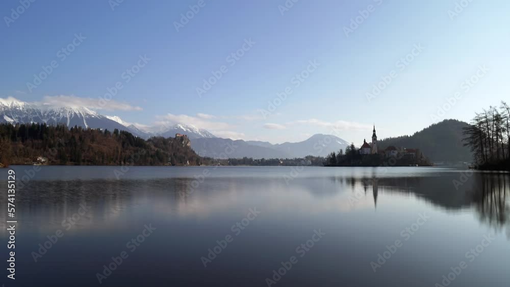Beautiful time-lapse video from Slovenia, Lake Bled and the snowy Alps in the background. Beautiful time-lapse video from Slovenia, Lake Bled and the snowy Alps in the background.