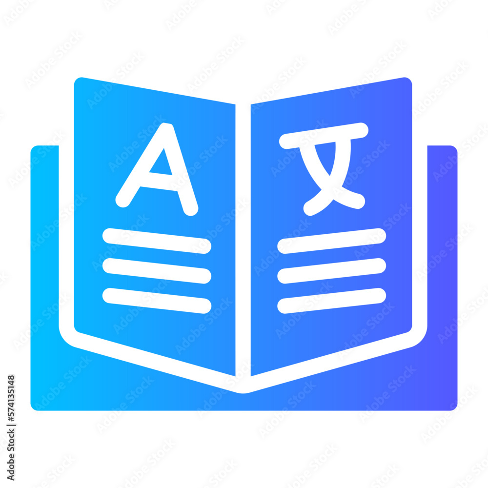 dictionary gradient icon dictionary gradient icon
