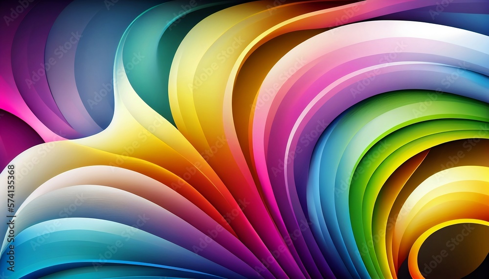 A Multicolored Rainbow Waves Abstract Background, Generative AI, Illustration, This abstract background features a beautiful display of multicolored rainbow waves, creating a playful. A Multicolored Rainbow Waves Abstract Background, Generative AI, Illustration, This abstract background features a beautiful display of multicolored rainbow waves, creating a playful.