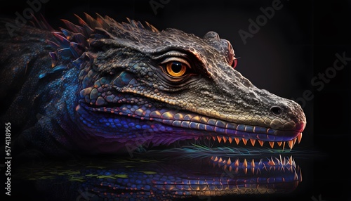 crocodile created using AI Generative Technology © Pradeep