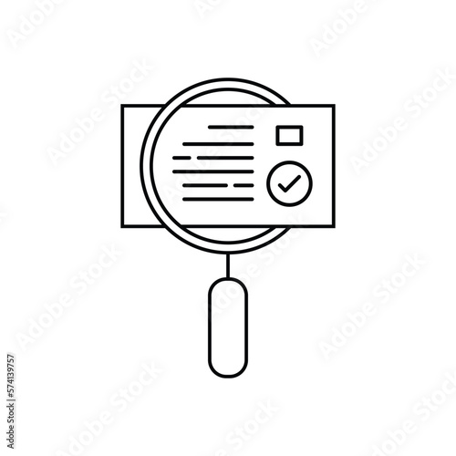 quality control or assessment thin line icon. linear trend evaluer or regulatory plan logotype graphic stroke design web element. concept of internal consulting service or management for auditor