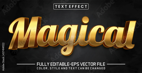 Magical text editable style effect