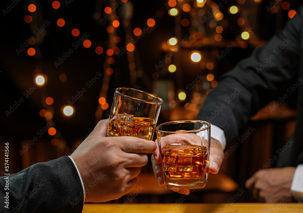 whiskey, for a friendly party in a bar or a restaurant.