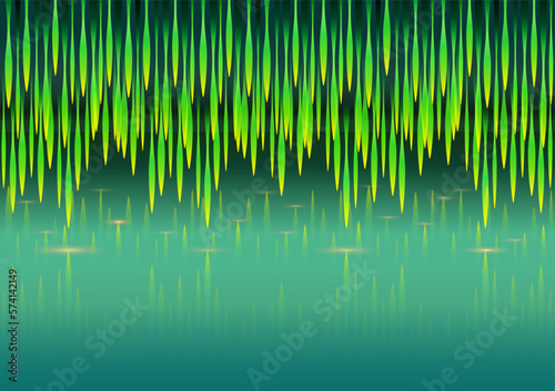 Green Abstract Background  Straight Line Design. vector illustration