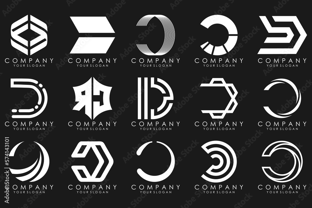 abstract letter D logo icon set. design for business of luxury, elegant, simple. abstract letter D logo icon set. design for business of luxury, elegant, simple.