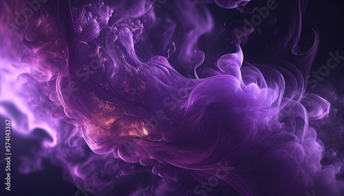 lilac smoke on a black background