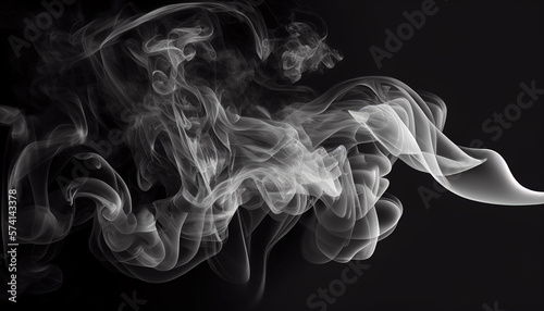 white smoke on a black background