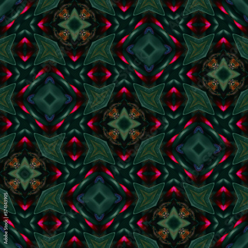 Seamless pattern of floral and leaves with dark color. Suitable for fabric, garment, and print design.