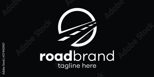 logo design road simple abstract icon vector illustration