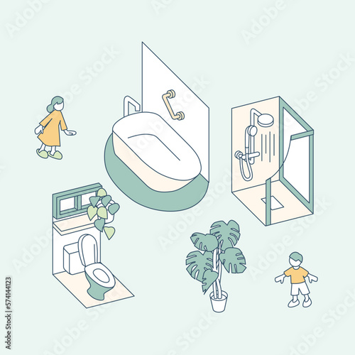 家の中の水回りの場所。生活とともにあるトイレや風呂