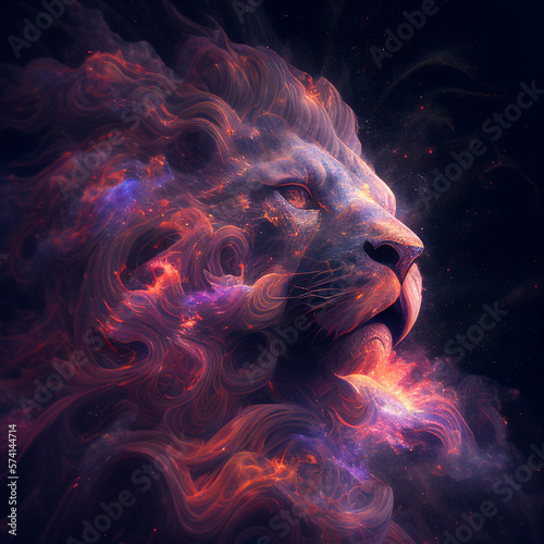 Cosmic Iridescence - A Stunning View of Galaxies, Spirals, Nebulae, Stars, and Smoke with an Iridescent Glow in Space