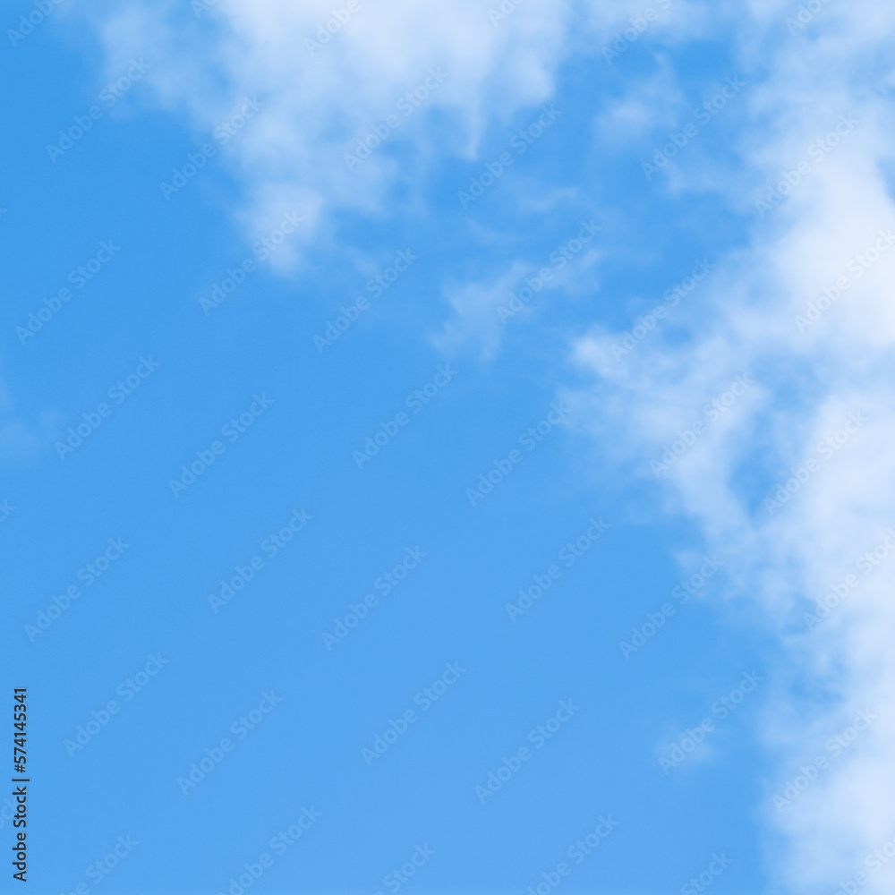 Background of blue sky with white clouds