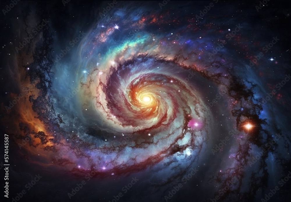 Vibrant Spiral Galaxy AI Generated Vibrant Spiral Galaxy AI Generated