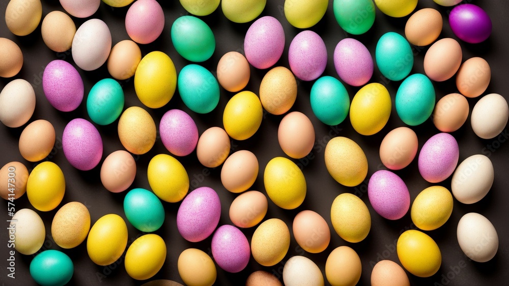 Happy easter! A bunch of colorful eggs / Texture / Easter Eggs / Ostern / Eastern - Decoration concept for greetings and presents on Easter Day celebrate time / Copy Space / Space for Text / Easteregg Happy easter! A bunch of colorful eggs / Texture / Easter Eggs / Ostern / Eastern - Decoration concept for greetings and presents on Easter Day celebrate time / Copy Space / Space for Text / Easteregg
