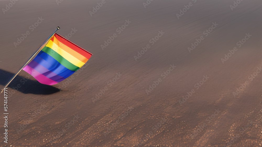Pride Flag, Joyful and Celebratory Design of Pride and Freedom, Generative AI