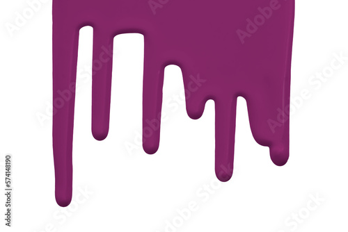 Dark purple flowing isolated on transparent background. Close-up.