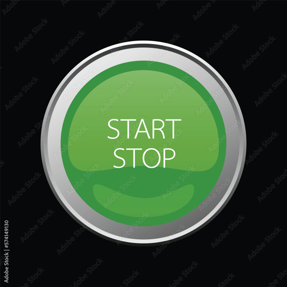 Power Switch icons vector buttons. START STOP button. Power Switch icons vector buttons. START STOP button.