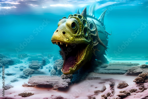 sea       monster. underwater life. created by AI