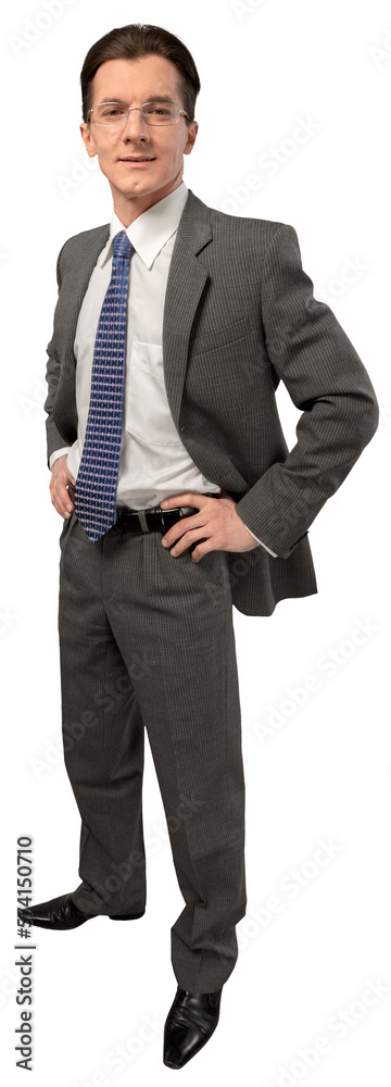 Portrait of a Confident Businessman, Isolated Portrait of a Confident Businessman, Isolated