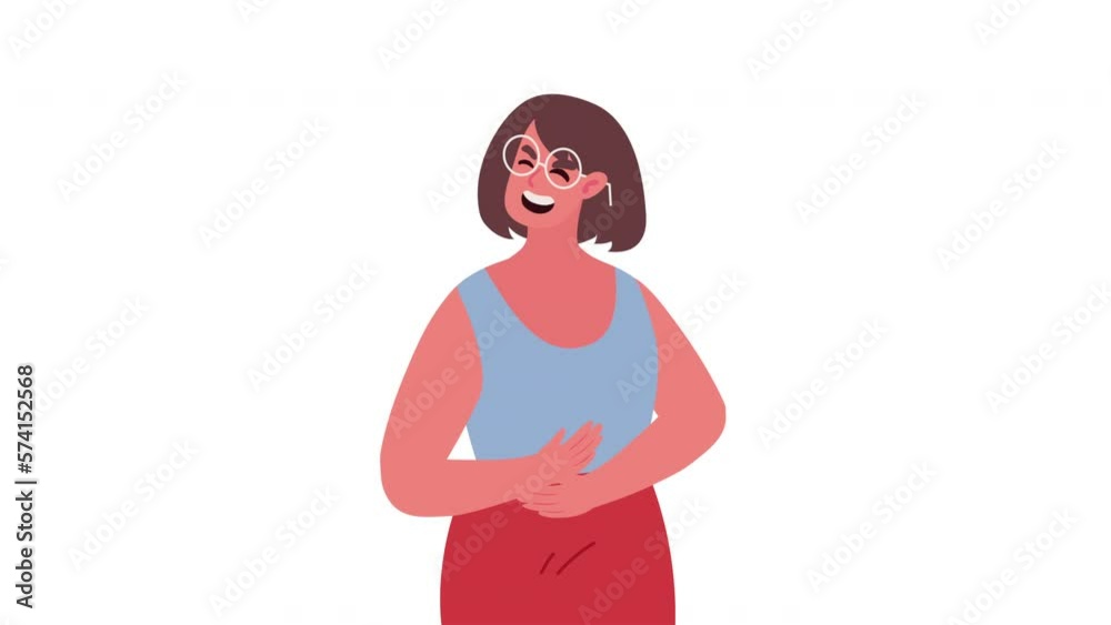 young woman laughing with eyeglasses young woman laughing with eyeglasses