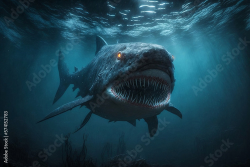 Variations of Sea Monster Generated by AI photo