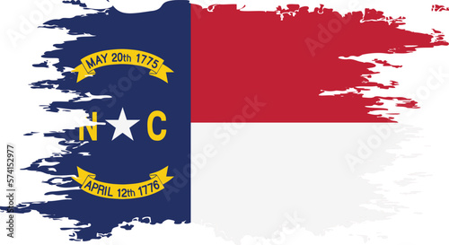 North Carolina flag grunge brush color image vector